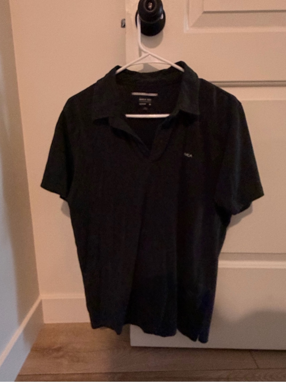 RVCA Black Men’s Polo with Subtle Logo